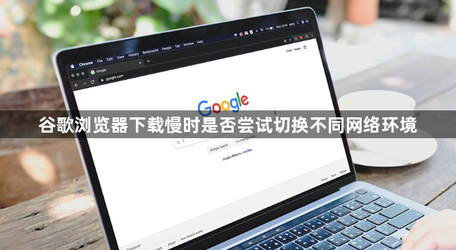 谷歌浏览器下载慢时是否尝试切换不同网络环境1