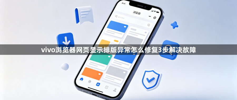 vivo浏览器网页显示排版异常怎么修复3步解决故障1