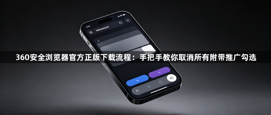 360安全浏览器官方正版下载流程：手把手教你取消所有附带推广勾选1