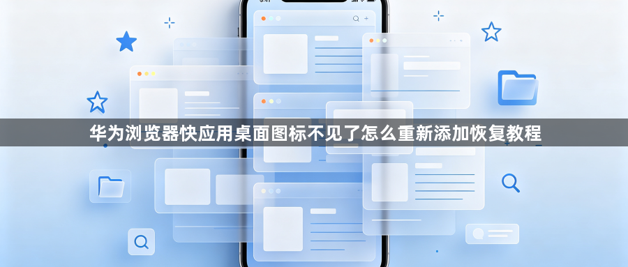 华为浏览器快应用桌面图标不见了怎么重新添加恢复教程1