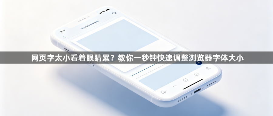 网页字太小看着眼睛累？教你一秒钟快速调整浏览器字体大小1