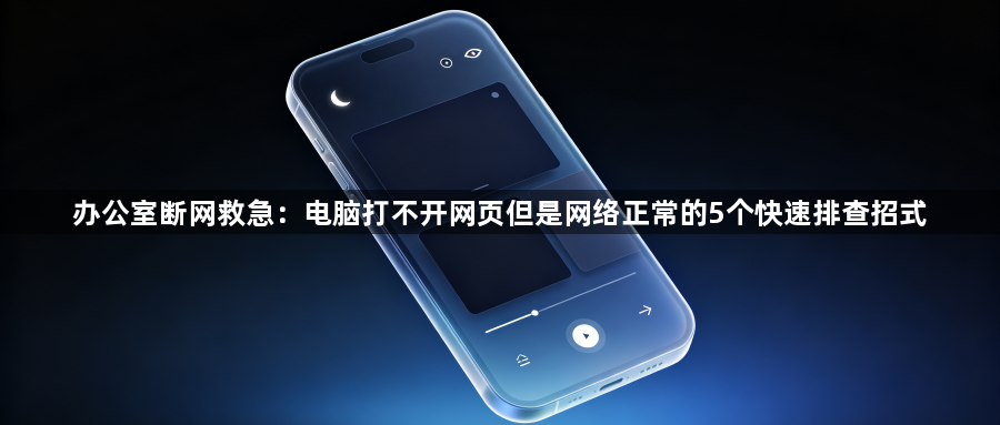 办公室断网救急：电脑打不开网页但是网络正常的5个快速排查招式1
