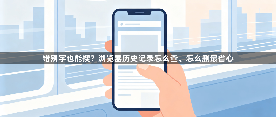 错别字也能搜？浏览器历史记录怎么查、怎么删最省心1